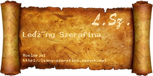 Leány Szerafina névjegykártya